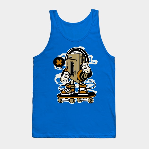 Walkman aka Skateboardman Tank Top by Superfunky